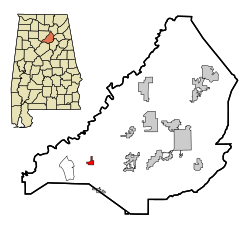 Blount County Alabama Incorporated and Unincorporated areas Hayden Highlighted